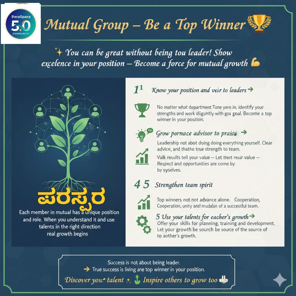 🏆 *ಪರಸ್ಪರದ ಸಮೂಹ – ಅಗ್ರ ವಿಜೇತರಾಗಿರಿ* 🏆
